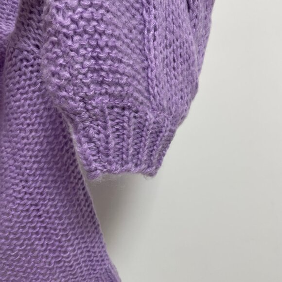 Anagram Open-knit Mohair-blend Sweater In Purple - Picture 9 of 10